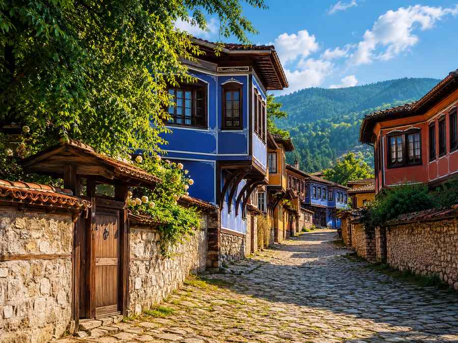 Koprivshtitsa private day trip with traditional Bulgarian houses